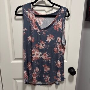 Maurices Blue Relaxed Sleeveless Tank Top